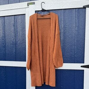 True Craft Women's Cinnamon Ribbed Cardigan